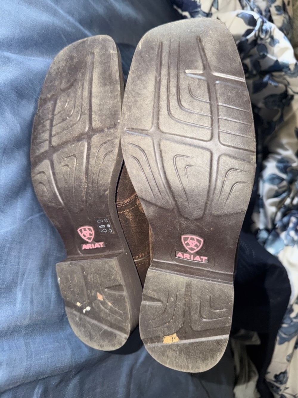 Ariat Brown Footwear with Pink Shaft Cowboy Boots - Picture 6 of 7